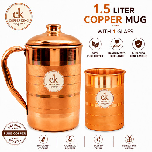 Pure copper water jug - jug, pitcher