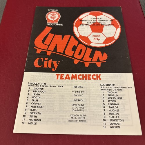 Lincoln southport 1975 - lincoln, 1975/76