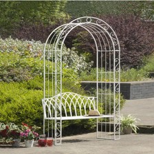 White Metal Garden Arch with