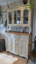 Antique French Dresser, Rustic cabinet Annie Sloan Country grey.
