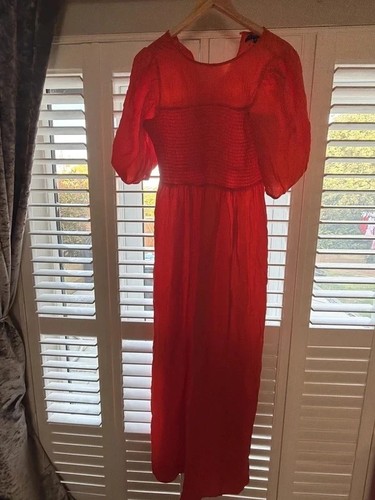 Next tall red crinkle cotton - crinkle,
