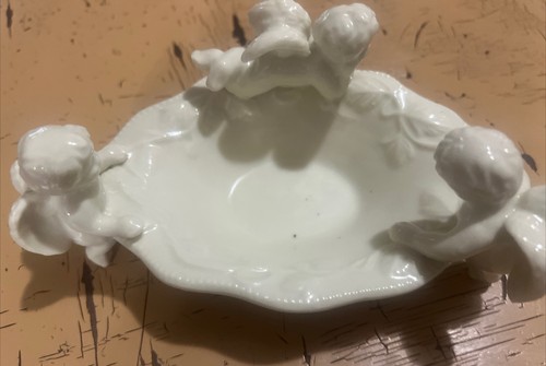 Vintage white porcelain floral - porcelain,