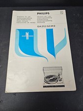 Philips GA-212 GC o12 Record Player / Turntable  Owner / User Manual *Original*