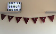 Aston villa banner F A cup/Premier league Football Bunting Party Bedroom