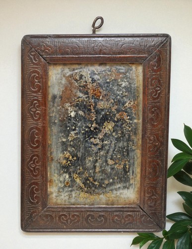 Antique wooden mirror - antique, frame