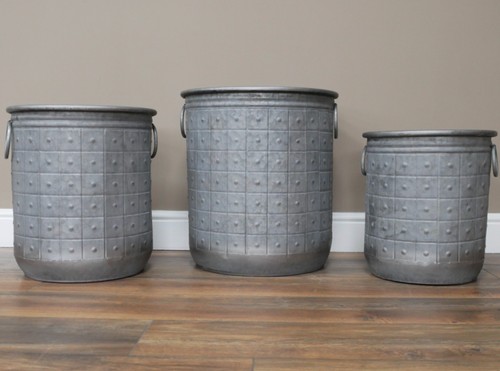 Set galvanised metal zinc - set, of