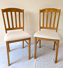 2x BEECH WOODEN FRAMED SLAT