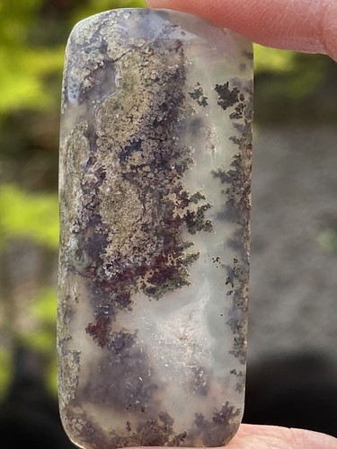 Moss agate cabochon oblong - cabochon,