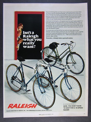 1973 raleigh record speeds - 1973, 10-speeds