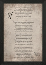 Rudyard kipling framed wall - if,