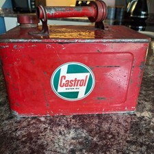 Vintage  Valour red petrol can, garage, mancave,auto memorabilia