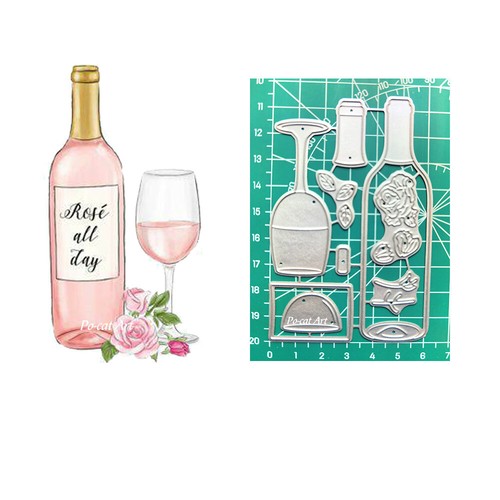 Wine glass bottle - bottle, metal