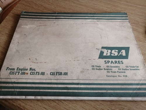 Bsa c15 spare - spare, catalogue
