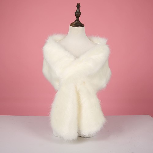Women winter faux fur scarf - women's,