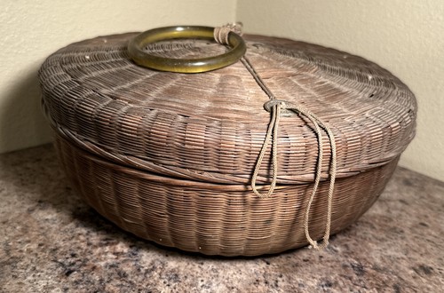 Vintage chinese wicker - wicker, 12"