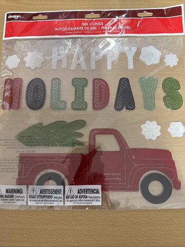 Christmas gel clings red - christmas,