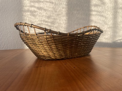 Vintage brass basket - vintage,