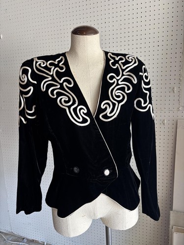 Vintage black velvet - vintage,
