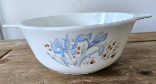 Pyrex blue iris flower - iris,