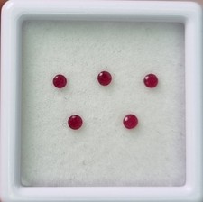Ruby 2.0 mm – 5 pcs Natural Calibrated Round Melee Gemstones