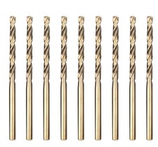 Meccion 3.2mm HSS Cobalt Jobber Drill Bits M35 High Speed Steel for Metal 9 pcs