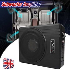 600W 12V 10" Active Underseat Car Bass Box Audio Subwoofer Sub Speaker Amplifier