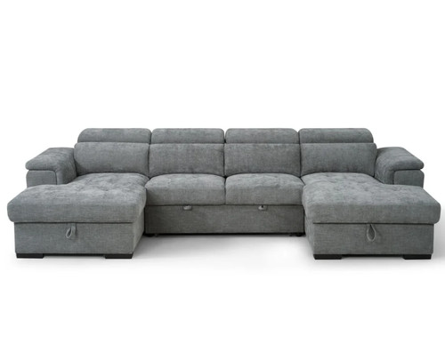 Alaya grey shape corner sofa - corner,