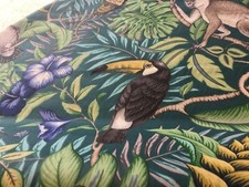 Linwood Upholstery fabric 100% cotton rainforest  by meter curtain cushion craft