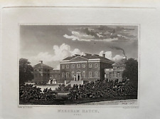 1830 Antique Print; Mersham Hatch, Ashford, Kent after Neale