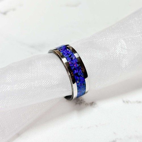 Mens stainless steel purple