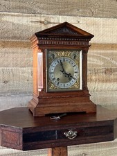 Antique Bracket clock W&M , Winterhalder & Hofmeier Oak Chimes 8 Day’s C:-1890s.