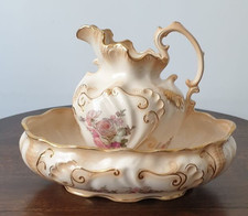  Victorian wash jug and wash basin set