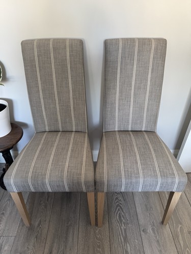 Grey fabric dining - fabric, chairs