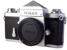 Nikon F Eyelevel Silver 35mm SLR Film Camera Body Early Model Old w/o Lens JAPAN