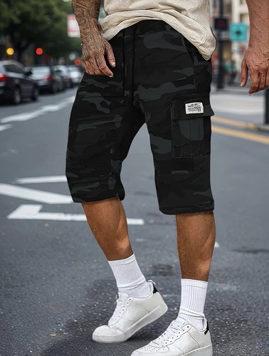 Men camouflage cargo - men's,
