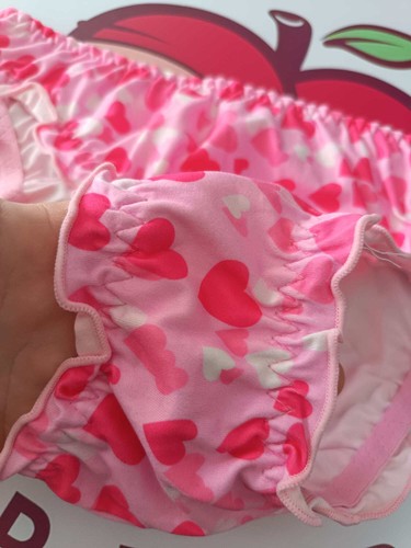 Pink heart frilly satin - heart,