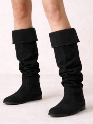 Gianni bini black suede slouch - bini,