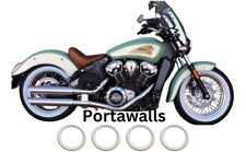 Motorbike Portawall Tyre Front WIDE 2X 16''- Back WIDE 2X 15'' White wall trims