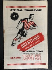 26.8.1954. Brentford v Shrewsbury Town, (Div 3 South).