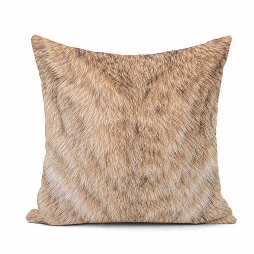 Rabbit fur print cushion - rabbit,