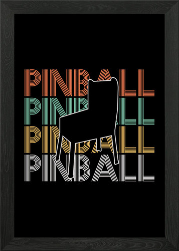 Pinball machine framed - pinball,