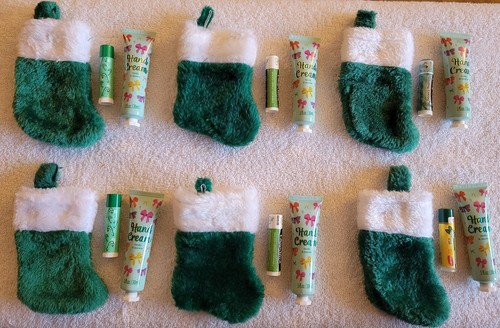 Christmas green mini stockings - green,