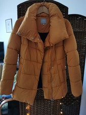 Next Quilted Puffer Jacket Coat Mustard Size 6