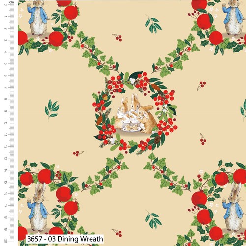 Peter rabbit christmas fabric - christmas,