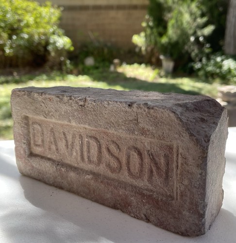 Antique name stamped clay