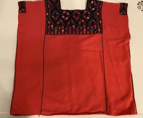 Vintage orange red guatemalan - vintage,