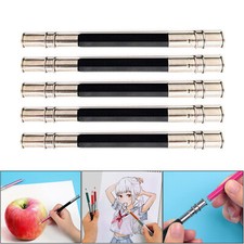 Pencil Head Dual Extender Adjustable Lengthener Holder Painting Drawing Tool UK