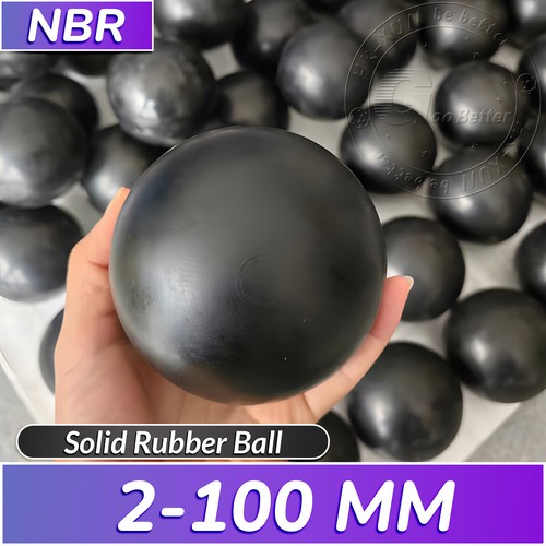 Black round solid rubber - round,