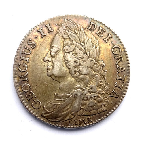 George 1745 lima halfcrown - george,