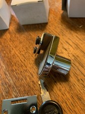 Chrome, Keyed Differently, Clamp on Lock For 1/4’ Double Glass Door.